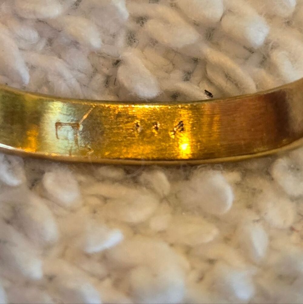 Vintage 14k Gold Band Ring- Square Shape Size 6 - Picture 3 of 6